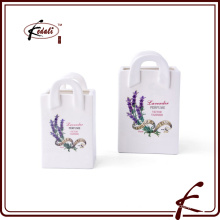 Dolomita mini recipiente de flor com decalque padrão feito em Chaozhou